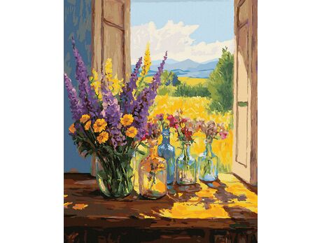 Wiese ins Haus geholt 50x65 cm malen nach zahlen