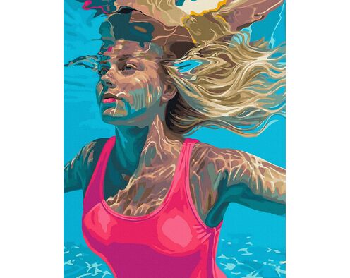 Strahlende Sonne, warmes Wasser 40x50 cm
