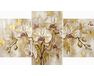 Zarte Orchideenblüten Triptychon 70x120 cm malen nach zahlen