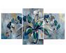 Orchideen auf dem Tisch Triptychon 70x120 cm malen nach zahlen