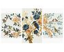 Vögel zwischen Blumen Triptychon 70x120 cm malen nach zahlen
