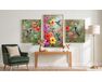 Wunderschöne fliegende Kolibris Triptychon 70x120 cm malen nach zahlen