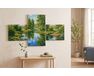 Ein Sommernachmittag am Fluss Triptychon 70x140 cm malen nach zahlen