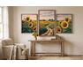 Von der Sonne bedeckt Triptychon 70x120 cm malen nach zahlen
