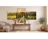Sonnenuntergang in der Toskana Triptychon 70x120 cm malen nach zahlen