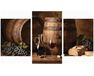 Neuer Wein, frisches Brot Triptychon 70x120 cm malen nach zahlen