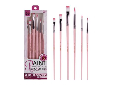 Set mit 6 Künstlerpinseln für Acryl und Aquarell, synthetisches Haar künstlerbedarf Set mit 6 Künstlerpinseln für Acryl und Aquarell, synthetisches Haar künstlerbedarf