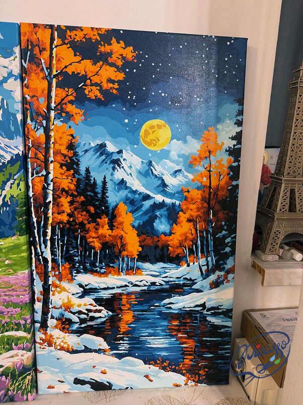 Flamme der Winternacht 40x70 cm