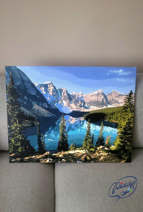 Die Schönheit des Bergsees 50x65cm