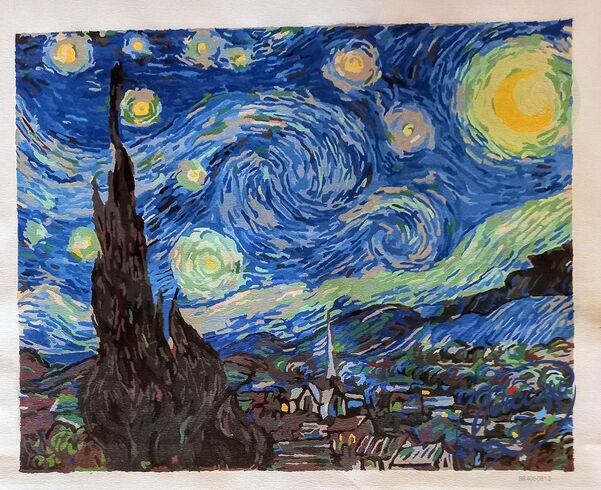 Vincent Van Gogh - Sternennacht 40cm*50cm (Ohne Rahmen)