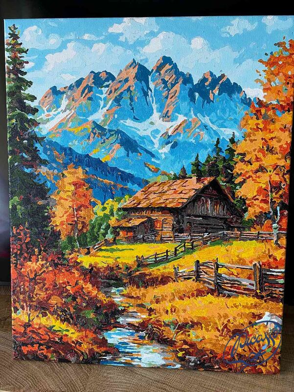 Zwischen rostbraunen Hügeln 40x50 cm