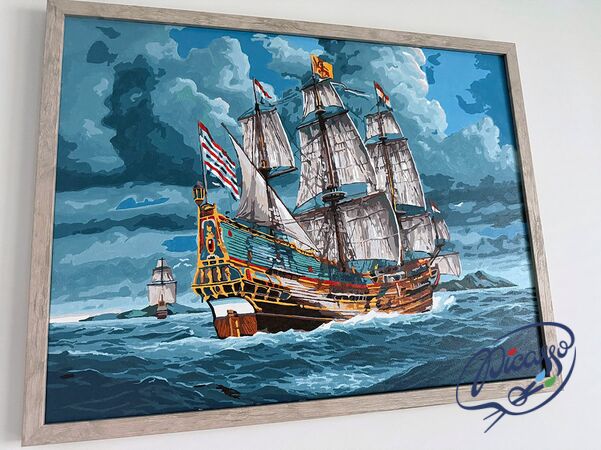 Segelschiff 50x65cm